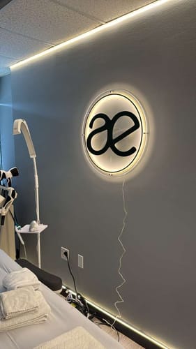 Customer photo review of Custom Acrylic Backlit Sign For Monica