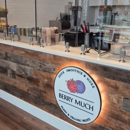 Customer photo review of ACRYLIC STOREFRONT SIGNS