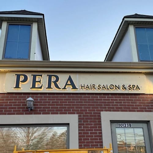 Customer photo review of ACRYLIC STOREFRONT SIGNS