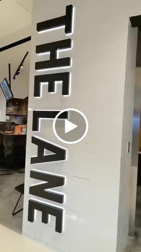 Customer photo review of ACRYLIC STOREFRONT SIGNS